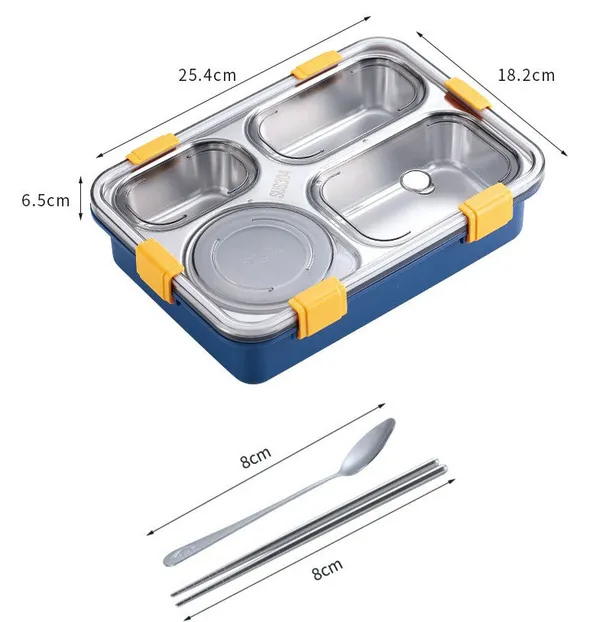 Jumbo-Sized_4_Compartment_Stainless_Steel_Insulated_Lunch_Box_(850Ml)