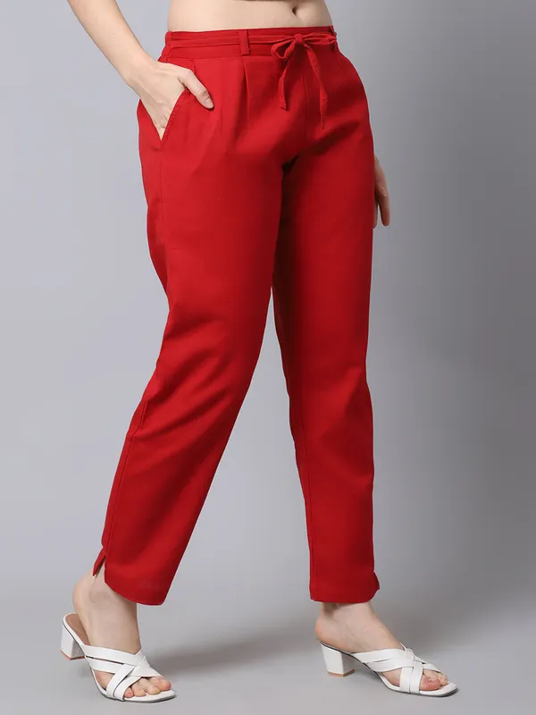Red_Pleat-front_Cigrette_Pants