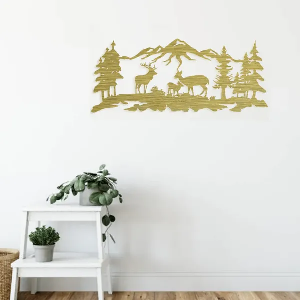 Metal_Wall_Art_for_Home_Decoration__|_Deer_Grazing__|_Gold