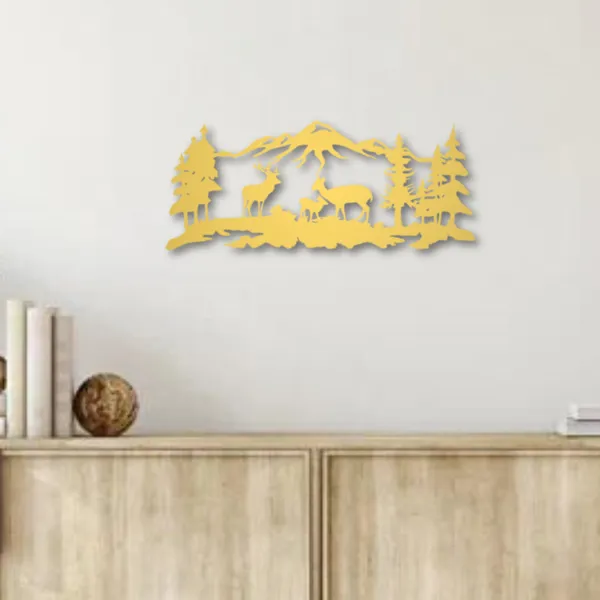 Metal_Wall_Art_for_Home_Decoration__|_Deer_Grazing__|_Gold