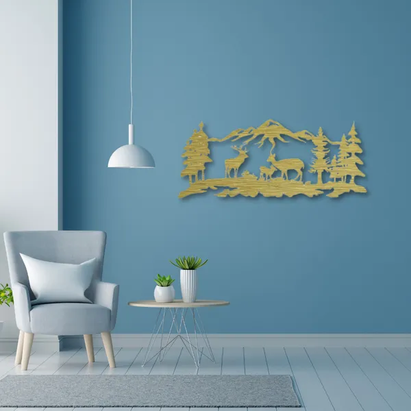 Metal_Wall_Art_for_Home_Decoration__|_Deer_Grazing__|_Gold