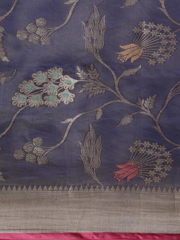 Blue_Masrise_Cotton/Cotton_Banarasi_Sarees_For_Women