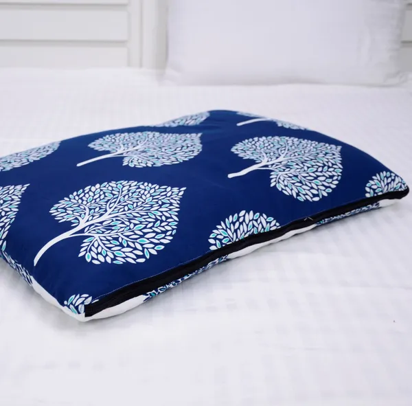 _120_GSM_Lightweight_Pocket_Portable_Single_Blanket_for_Travel,_Camping,_Hiking,_2-in-1_Travel_Blanket_and_Pillow_-_Twilight_Blue