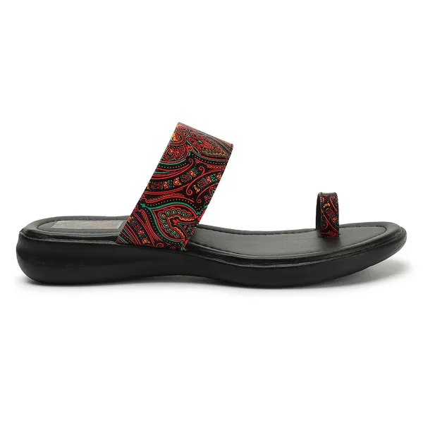 Casual_Angutha_Style_Flat_Slippers_(Red)