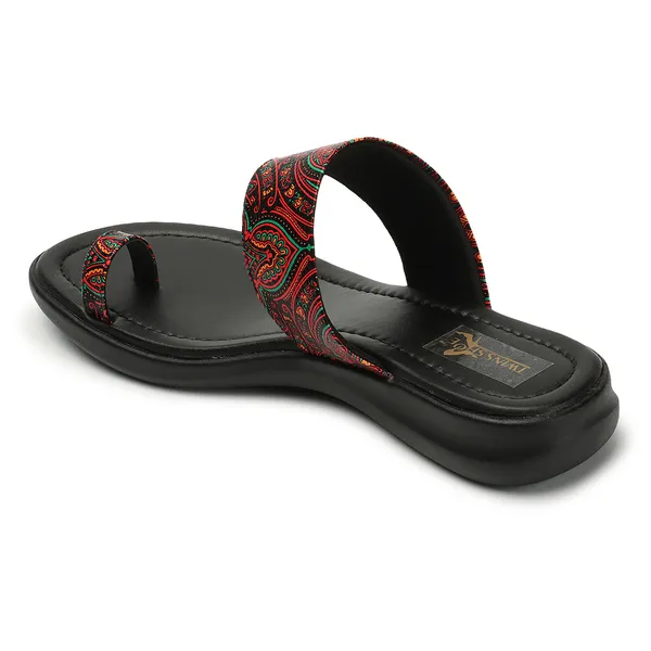 Casual_Angutha_Style_Flat_Slippers_(Red)