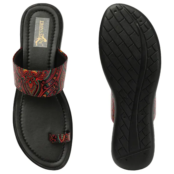 Casual_Angutha_Style_Flat_Slippers_(Red)