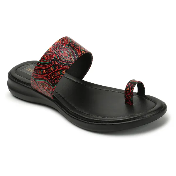 Casual_Angutha_Style_Flat_Slippers_(Red)