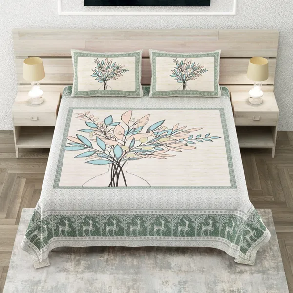 320_TC_King_Size_Cotton_Bedsheet_(108x108_Inches)_with_Vibrant_Digital_Print_Design,Soft_and_Breathable_100%_Pure_Cotton,_Includes_1_Flat_Sheet_and_2_Pillow_Covers