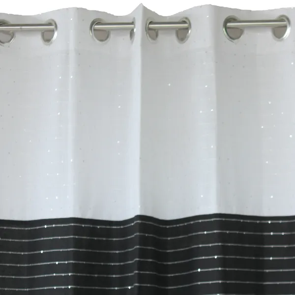 Pack_of_2_Cotton_Black_White_Harmony_Sequence_Collection_Eyelet_Curtainfor_Window_and_Door