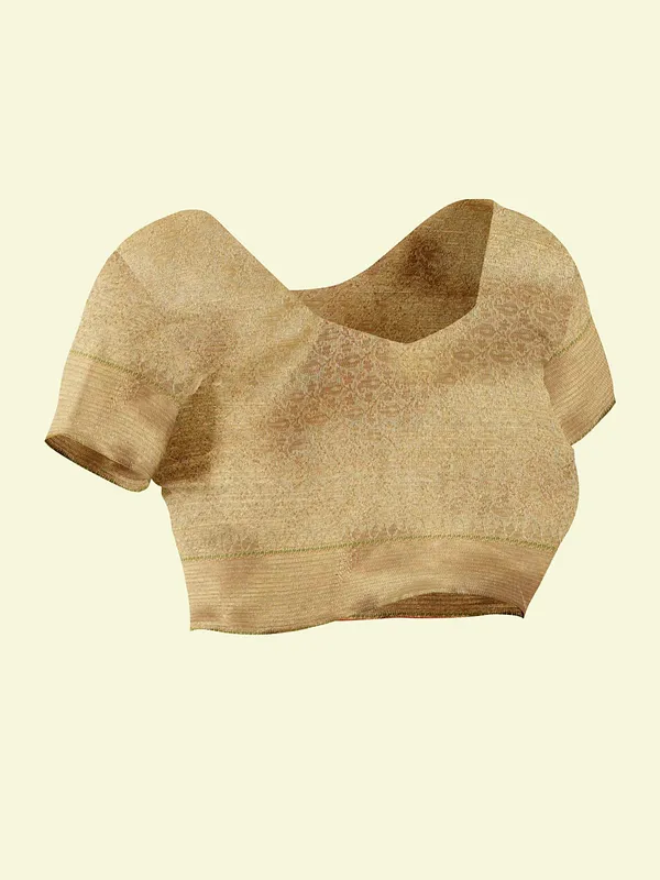 Beige_Cotton_Blend_Banarasi_Sarees_For_Women