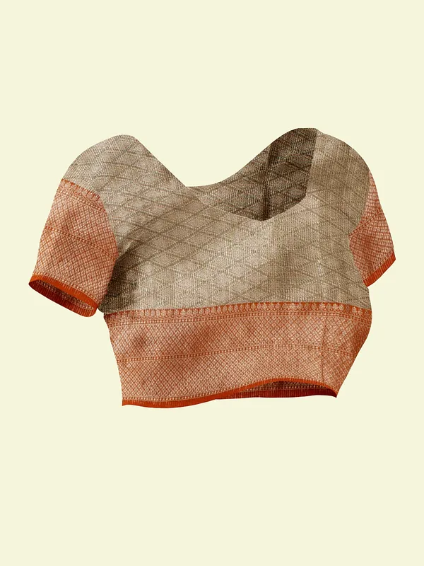 Grey_Cotton_Blend_Banarasi_Sarees_For_Women