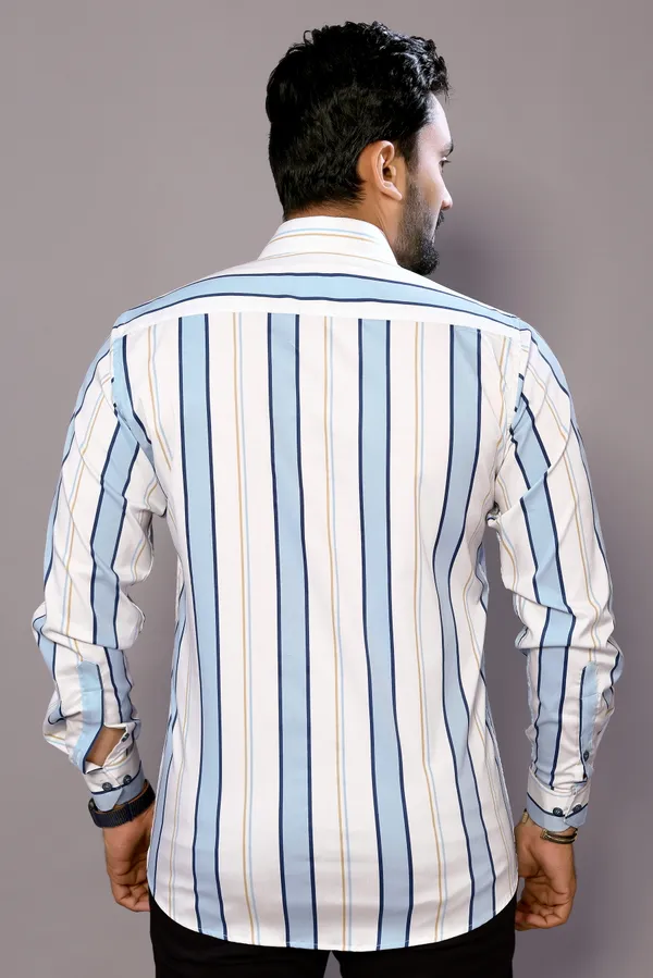 Pagazo_White_Blue_Printed_Shirt