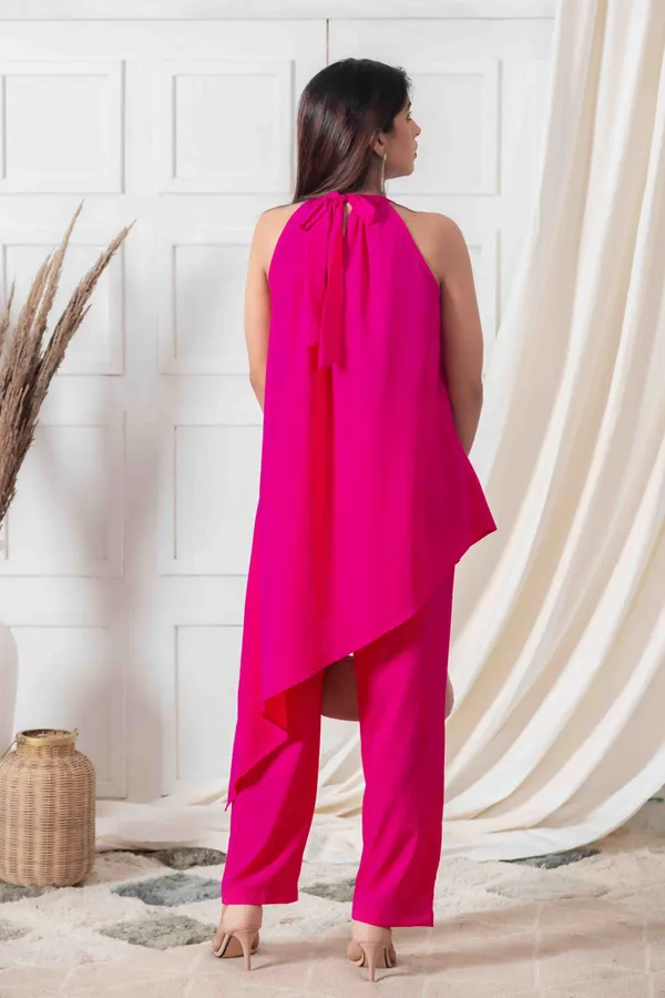 Halter_Neck_Crepe_Pink_Co-Ord_Set