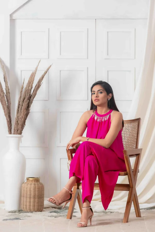 Halter_Neck_Crepe_Pink_Co-Ord_Set