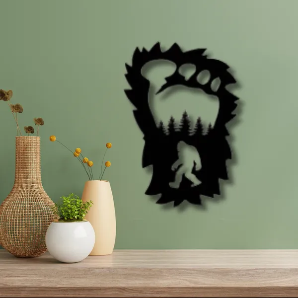 Wooden_Wall_Art_for_Home_Decoration__|_Bigfoot_Foot_Print__|_Black