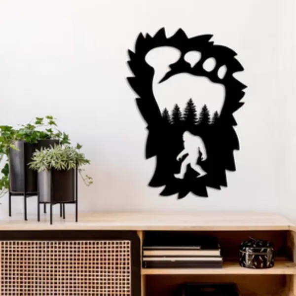 Wooden_Wall_Art_for_Home_Decoration__|_Bigfoot_Foot_Print__|_Black