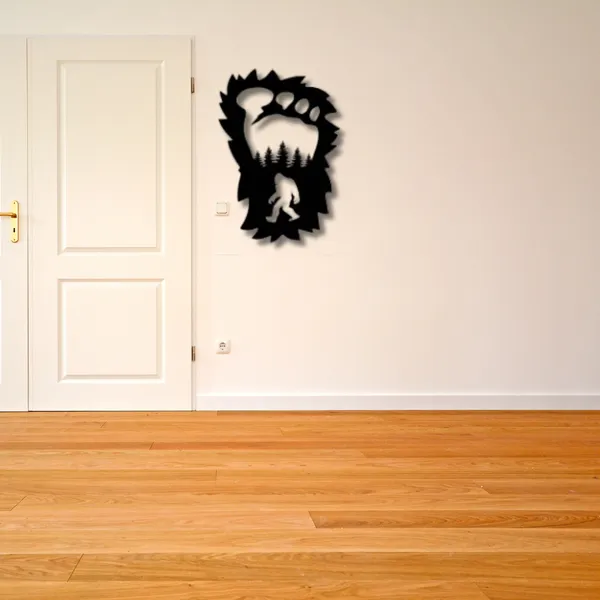 Wooden_Wall_Art_for_Home_Decoration__|_Bigfoot_Foot_Print__|_Black