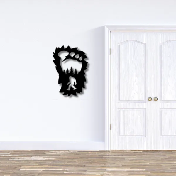 Wooden_Wall_Art_for_Home_Decoration__|_Bigfoot_Foot_Print__|_Black