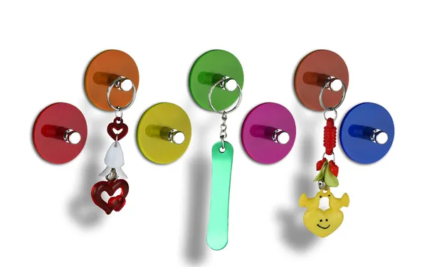 Pack_Of_7(Round)-Multicolour_Heavy_Duty_Adhesive_Decorative_Acrylic_Sticky_Key_Holder