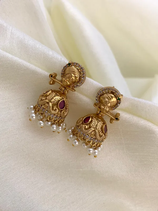 Lord_Krishna_Antique_Matte_Jhumki