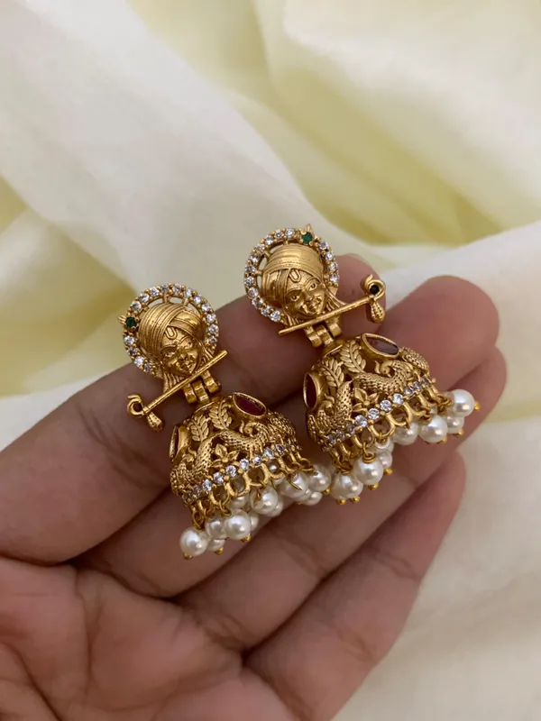 Lord_Krishna_Antique_Matte_Jhumki