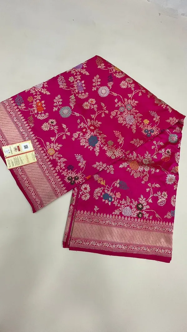 Humairah_Pure_Handwoven_Katan_Silk_Pink_Minakari_Floral_Jangla_Jaal_Zari_Booti_and_Kadhwa_Pallu_with_Pink_Kadhwa_Stripe_Blouse