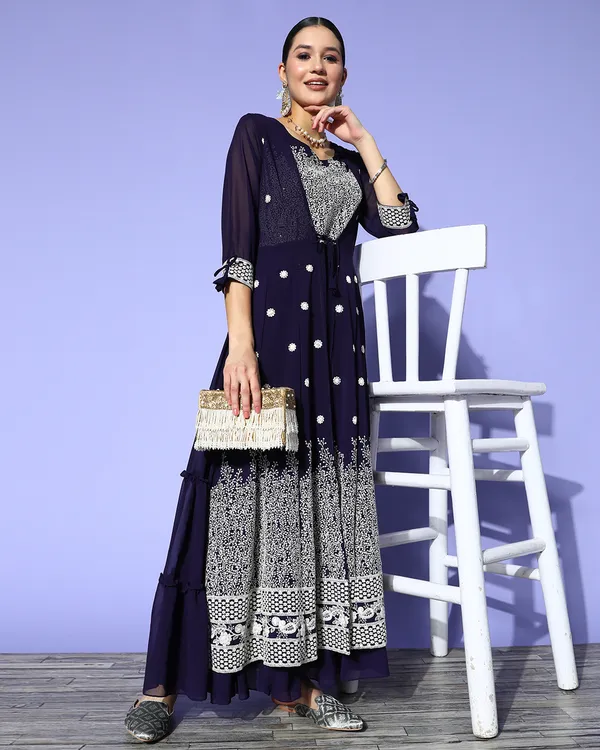 Purple_Georgette_Floral_Sequence_Embroidered_A-Line_Gown