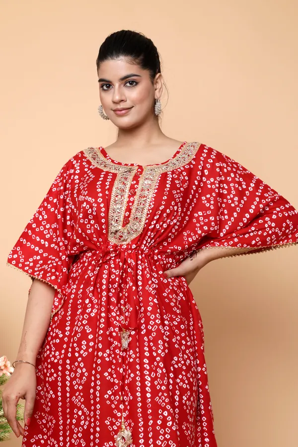 Bandhej_Printed_Heavy_Kaftan_for_This_Festive_Season