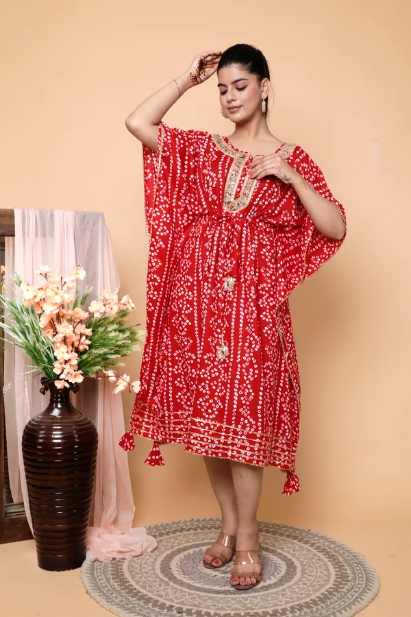 Bandhej_Printed_Heavy_Kaftan_for_This_Festive_Season