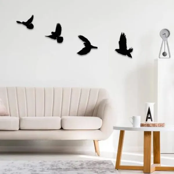 Wooden_Wall_Art_for_Home_Decoration__|4_Birds__|_Black