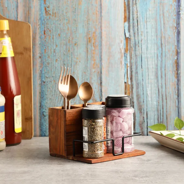 Cutlery_Organiser_with_2_x_310_ml_Jars_for_Dining_Table_-_Dino