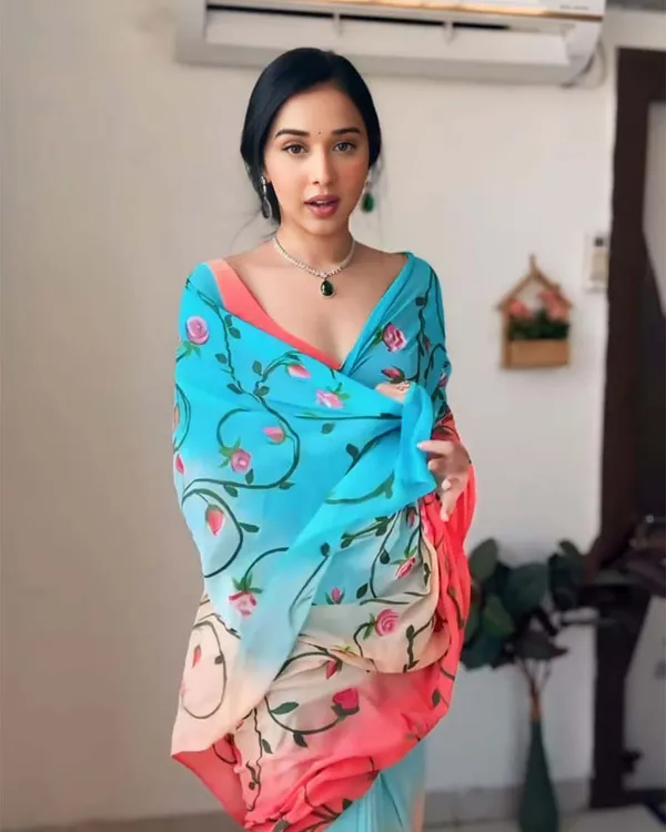Sky_Blue_Colour_1-Minute_Ready_To_Wear_Georgette_Saree_With_Blouse_Piece