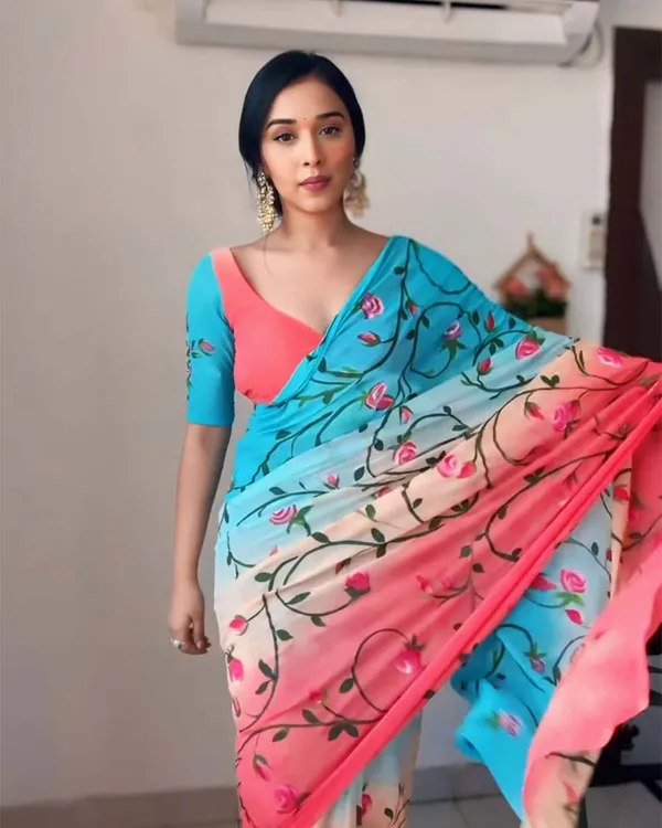 Sky_Blue_Colour_1-Minute_Ready_To_Wear_Georgette_Saree_With_Blouse_Piece