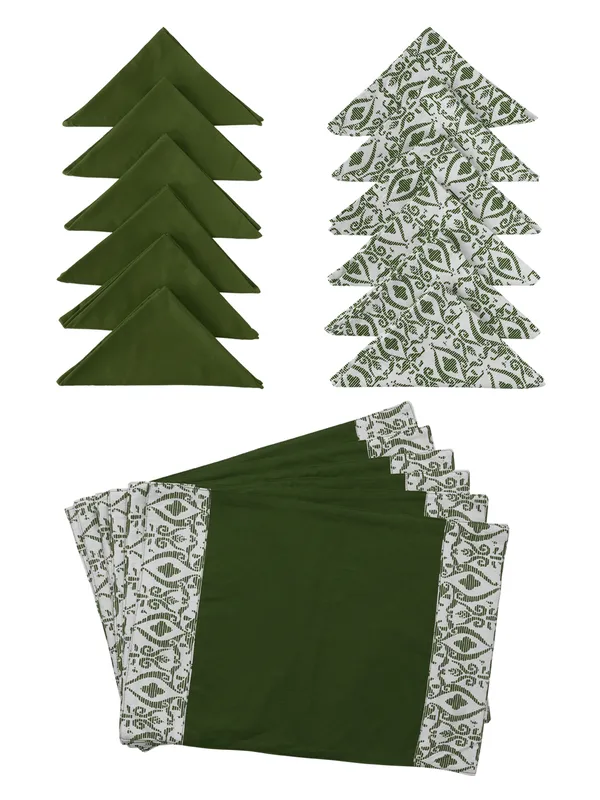 Pack_for_18_Pieces_Cotton_Green_Abstract_Printed_Place_Mat_With_Napkin_Set_for_Dining_and_Center_Table