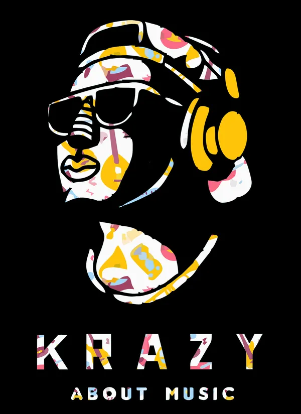TOFFTEES_Black_Krazy_About_Music_Half_Sleeves_T-Shirt_|_HD_Print_With_100%_Cotton
