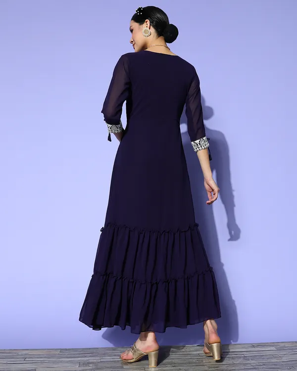 Purple_Georgette_Checks_Sequence_Embroidered_A-Line_Gown