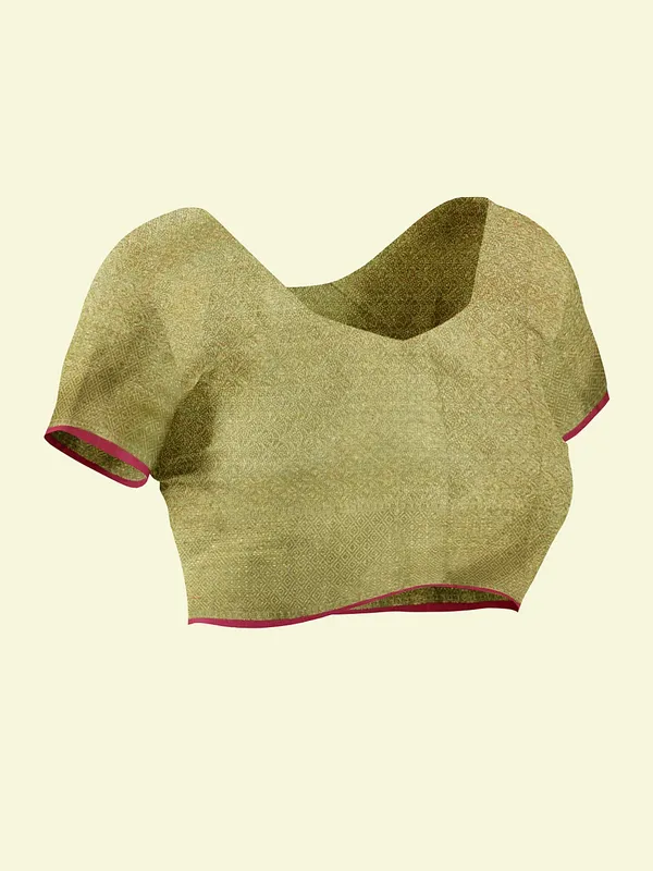 Green_Cotton_Blend_Banarasi_Sarees_For_Women