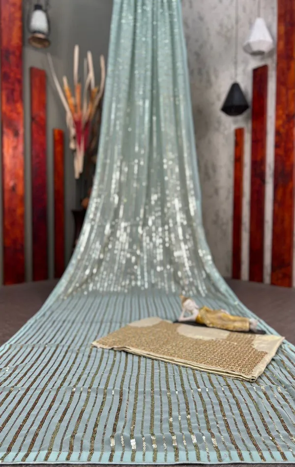 Glamorous_Designer_Georgette_Sequence_Saree
