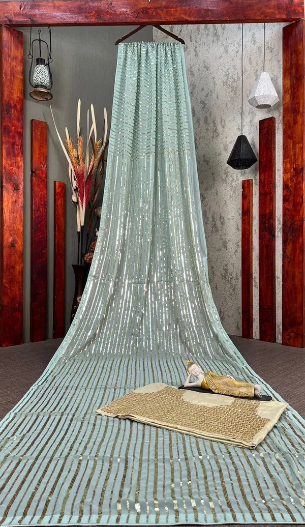 Glamorous_Designer_Georgette_Sequence_Saree
