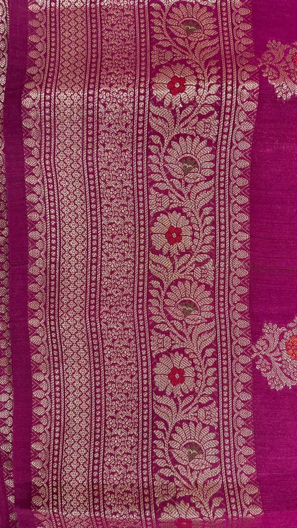 Humairah_Pure_Handwoven_Purple_Muga_Silk_Zari_Mina_Booti_Minakari_Jaal_Anchal_with_Minakari_Zari_Border_Banarasi_Saree_with_Purple_Blouse_piece