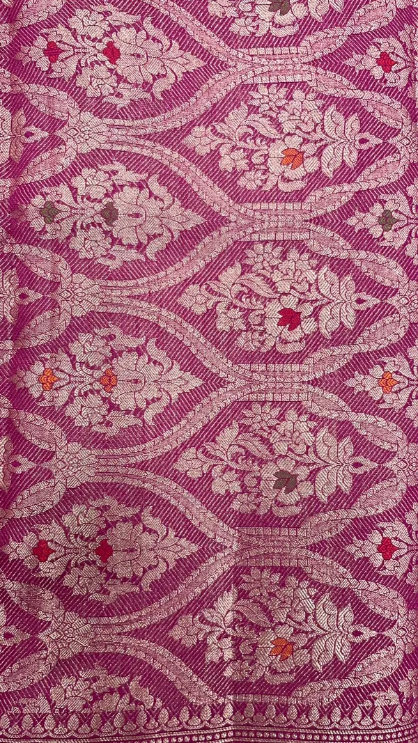 Humairah_Pure_Handwoven_Purple_Muga_Silk_Zari_Mina_Booti_Minakari_Jaal_Anchal_with_Minakari_Zari_Border_Banarasi_Saree_with_Purple_Blouse_piece