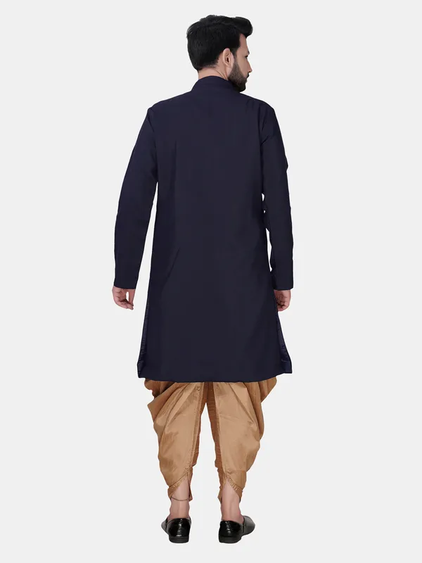 Solid_Navy_Blue_Cotton_Blend_Nawabi_With_Patiyala
