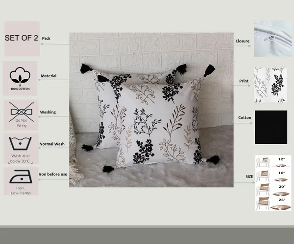 Pack_of_2_Piece_Black_Cotton_Bloom_Bliss_Printed_Collection_Cushion_&_Pillow_Cover_for_Living_Room_and_Bedroom