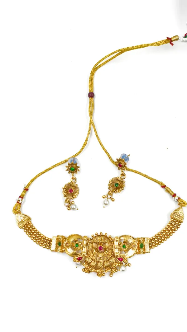 Alloy_Choker_Set_Gold_Plated_For_Women