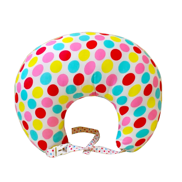 Mite_Baby_4_Piece_Bedding_Set_with_Pillow_and_Bolsters_Sleeping_Bag_and_Bedding_Set_and_Feeding_Pillow_Combo_(Polka_dots)