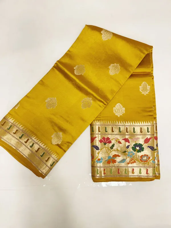 Humairah_Pure_Handloom_Gold_Dupion_Silk_Golden_Zari_Booti_with_Skirt_Paithani_Zari_Border_and_Gold_Blouse