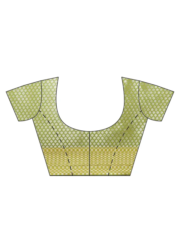 Green_Mulberry_Silk/Silk_Blend_Banarasi_Sarees_For_Women