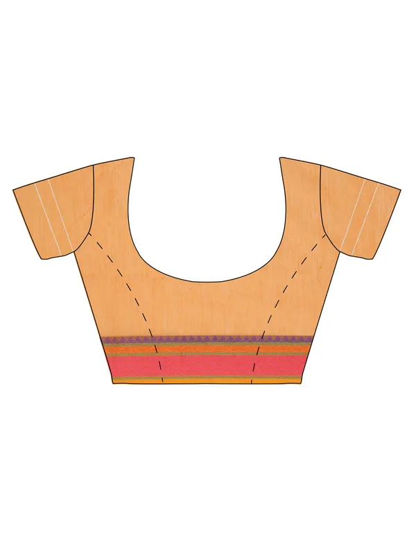 Orange_Cotton_Blend_Banarasi_Sarees_For_Women