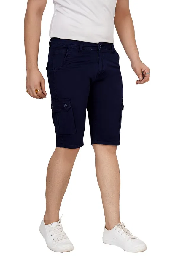 Navy_Blue_Cotton_Cargo_Shorts_For_Men