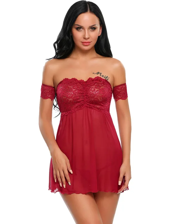 Maroon_Bralette_Babydoll_Dress_For_Women